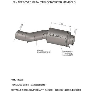 Leovince Collector voor de katalysator CB 650 R Neo Sports Café 2019 2020
