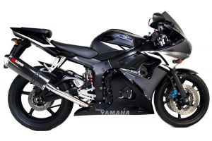 Scorpion Slip-On uitlaat Factory Oval Carbon voor Yamaha YZF-R6