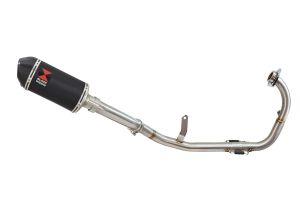 BWE De-Cat Volledig systeem 200mm Ovaal Zwart RVS met carbon tip voor Husqvarna Svartpilen 125 2021-2023