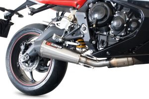 Scorpion Slip-On uitlaat Serket Taper RVS voor Triumph Daytona 675 / Daytona 675 R 2013-2016