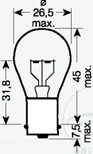 LAMP 6 volt 21 Watt JMP BA15s