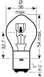 LAMP 12 volt 35/35Watt JMP BA20D