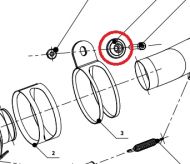 MIVV Aluminium ring CNC gefreesde flens M8 demperophanging 50.73.063.1
