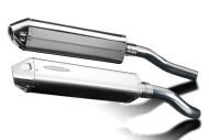 Delkevic slip-on kit TrI-Oval RVS Stainless Exhaust Silencer Kit 420mm - Honda ST1300 ABS Pan European 03-15
